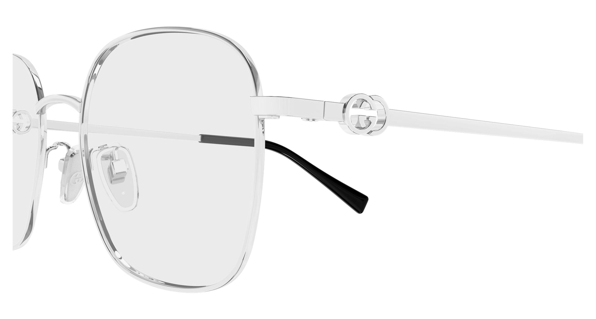 Gucci GG2006oA-002 eyeglasses in silver frame with clear lenses
