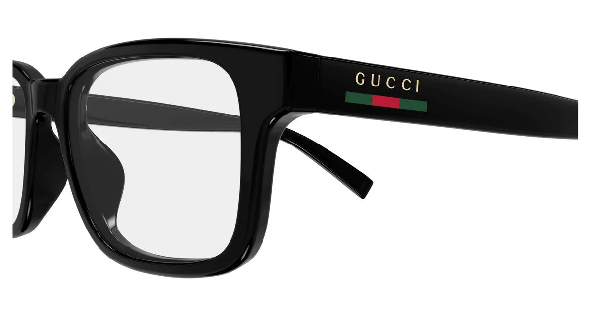 Gucci GG2107oL-001 eyeglasses in black frame with clear lenses