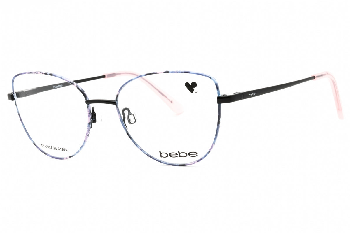 Bebe BB5207-001 JET FLORAL Cat eye Eyeglasses 51mm Eyeglasses