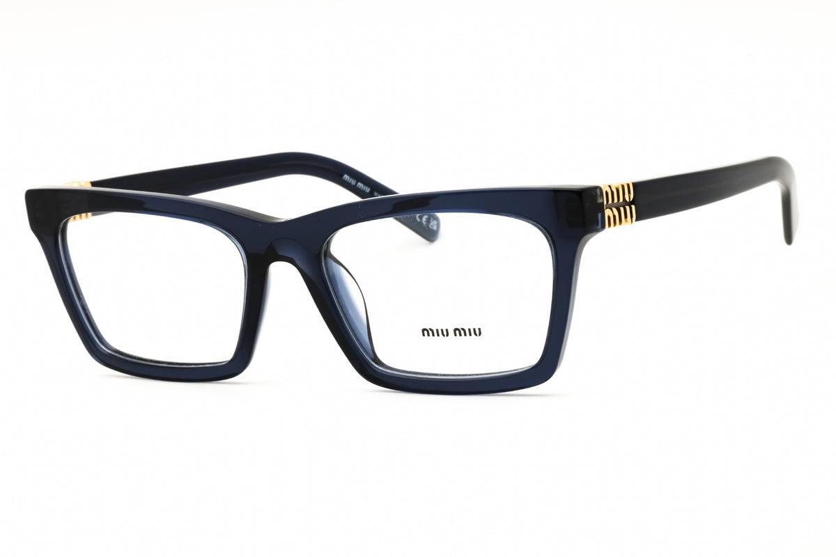 Miu Miu 0MU 04WV-08Q101 Blue Transparent Rectangular Eyeglasses 55mm Eyeglasses