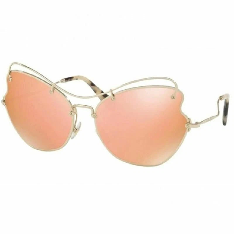 Miu Miu 0MU56RS-ZVN6S0-61 Pale Gold Full Rim SUNGLASSES 0mm Sunglasses