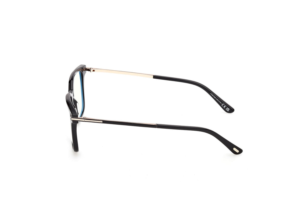 Tom Ford FT6124-B-53001-53 Shiny Black Square  53mm Eyeglasses