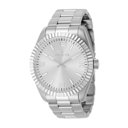 Invicta 49671 watch with silver dial and stainless steel band