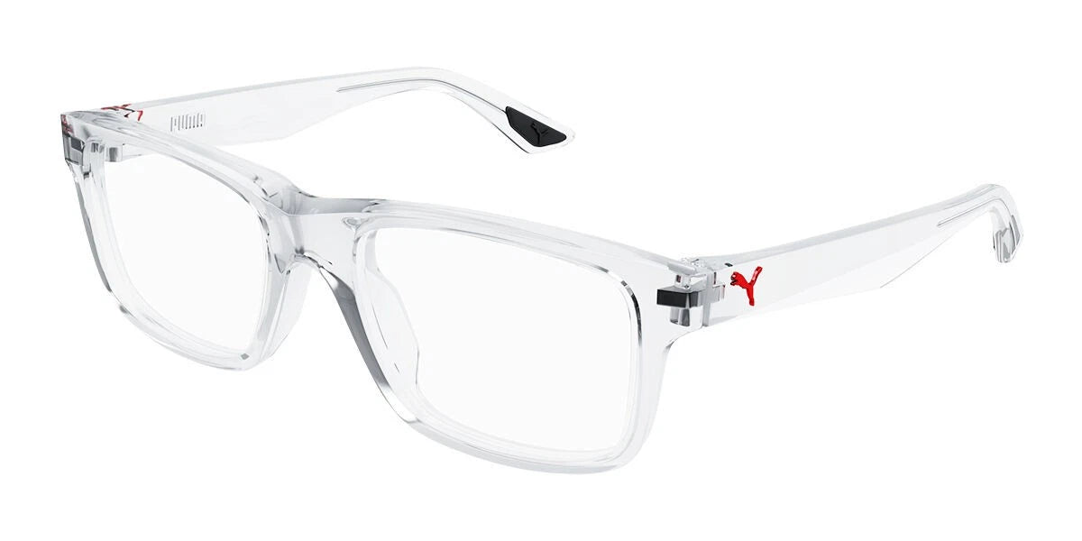 Puma PU0405O 004 Clear Rectangle Eyeglasses 54mm Eyeglasses