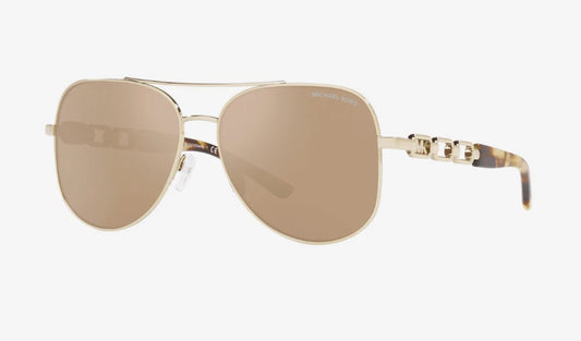 Michael Kors 0MK1121-12136K-58 Brown Aviator SUNGLASSES 58mm Sunglasses