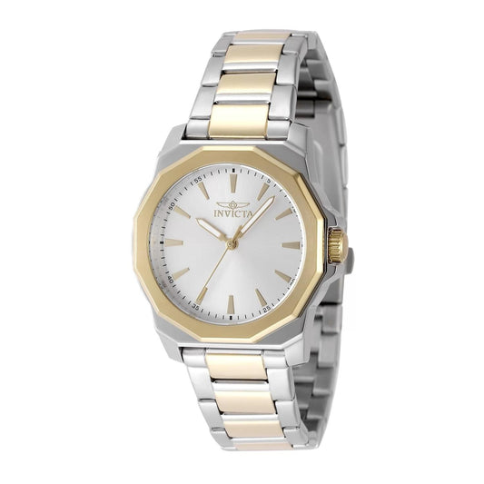 Invicta 49088 watch with silver dial and stainless steel band