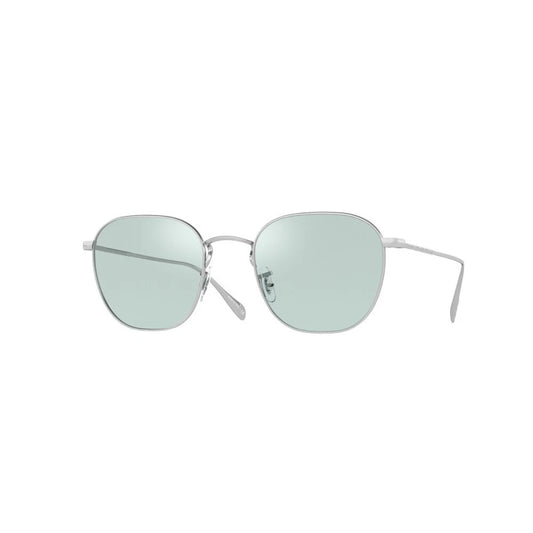 Oliver Peoples 0OV1305-5063-49 Brushed Silver Rectangle SUNGLASSES 49mm Sunglasses