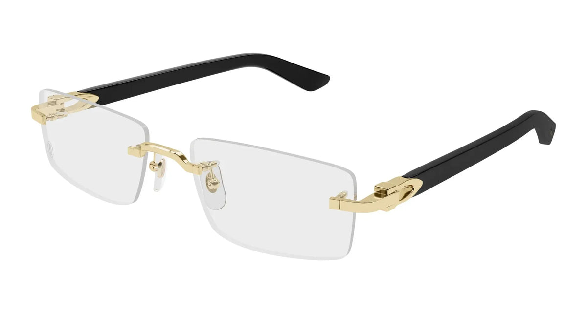 Cartier CT0581O-005 Gold Rectangular Eyeglasses 58mm Eyeglasses