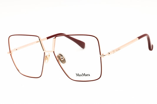 Max Mara MM5120-66 eyeglasses in shiny red frame with clear demo lenses