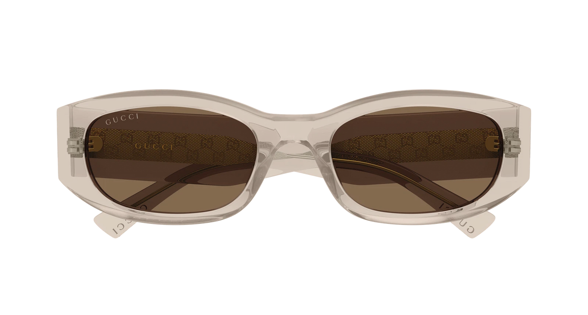 Gucci GG2068SA-003 Brown Rectangular Sunglasses 55mm Sunglasses