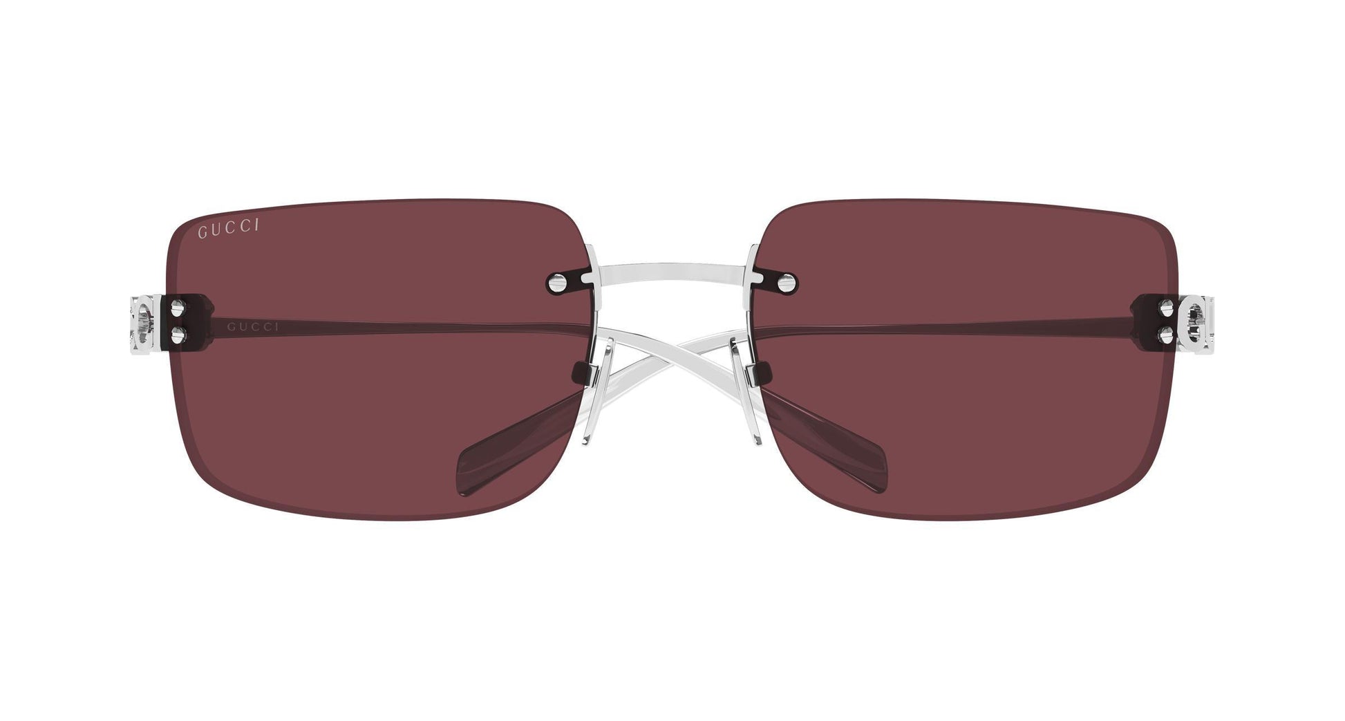 Gucci GG2038S-002 sunglasses in pink frame with silver red lenses