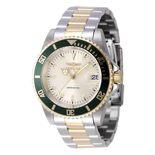 Invicta 47395 watch with champagne dial and stainless steel band