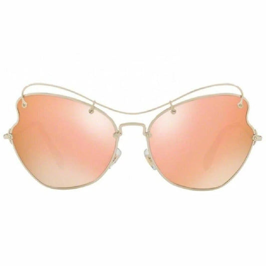 Miu Miu 0MU56RS-ZVN6S0-61 Pale Gold Full Rim SUNGLASSES 0mm Sunglasses