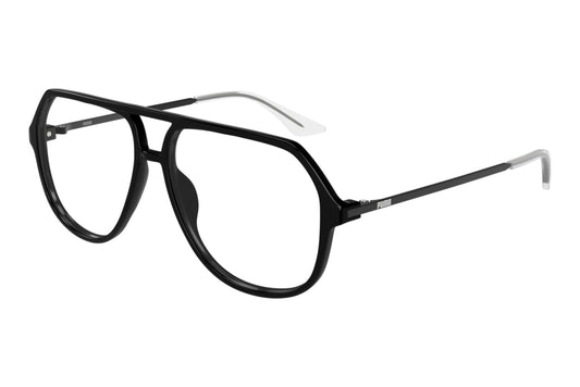 Puma PU0460o-001 Black Aviator Eyeglasses 58mm