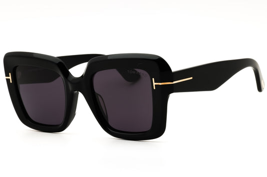 Tom Ford FT1157-F-01A shiny black Oversized Sunglasses 52mm