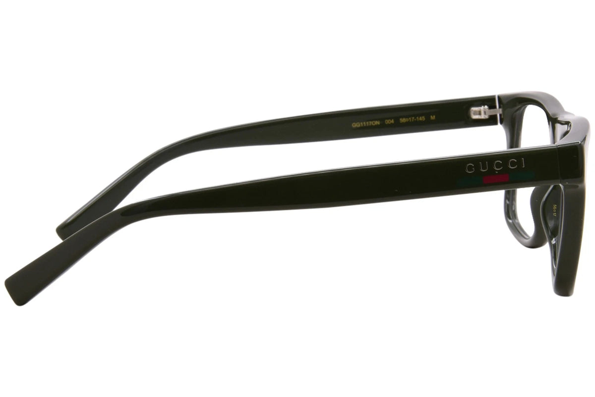 Gucci GG1117oN-004 eyeglasses in green frame with clear lenses
