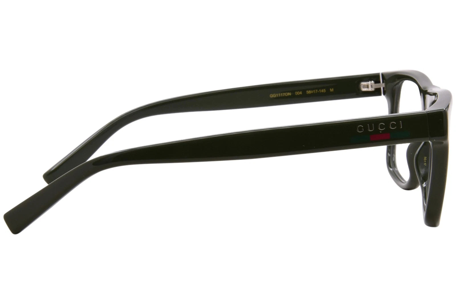 Gucci GG1117oN-004 eyeglasses in green frame with clear lenses