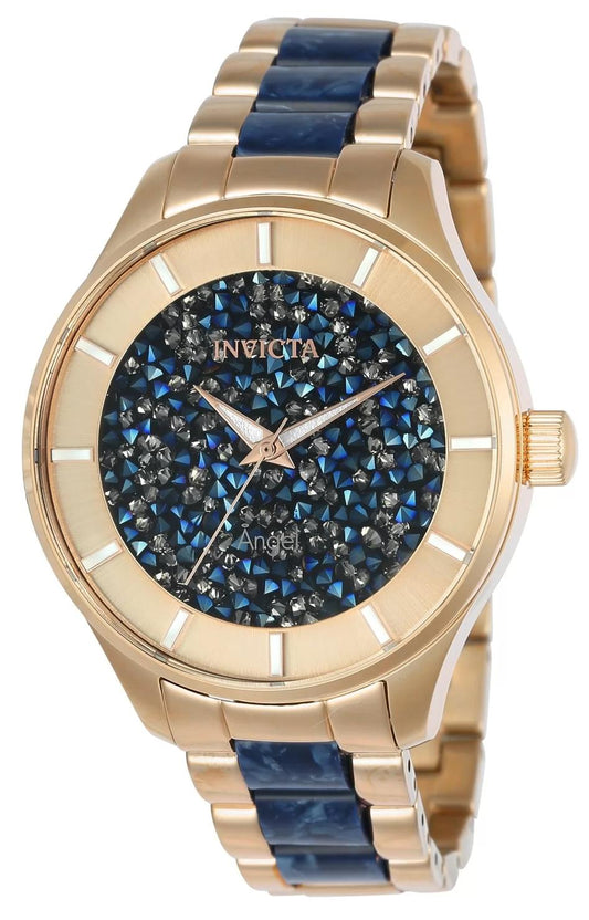 Invicta 24662 watch with blue dial and stainless steel band