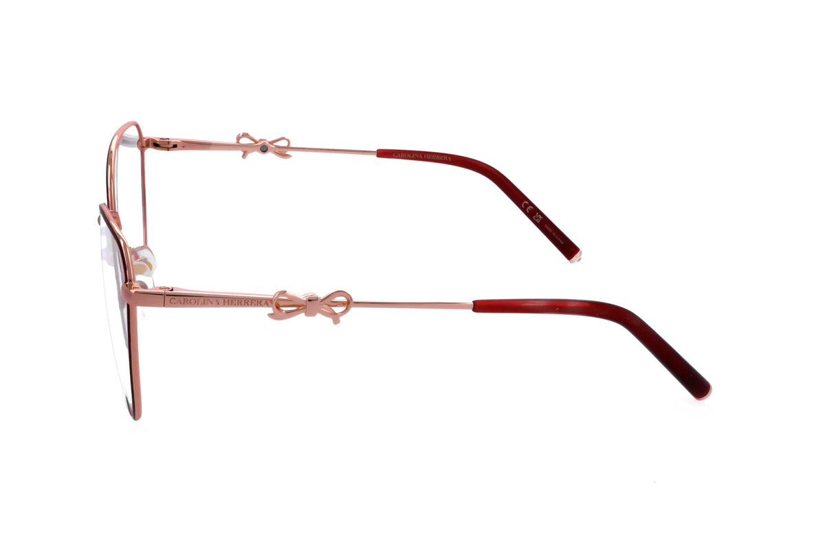 Carolina Herrera HER-0220 AU2 Pink Red Rectangle Eyeglasses 56mm Eyeglasses