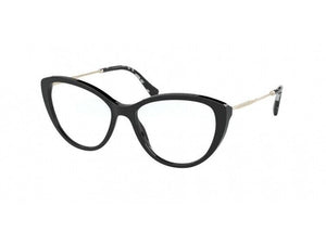 Miu 0MU02SV-1AB1O1-53 Black Oval Eyeglasses