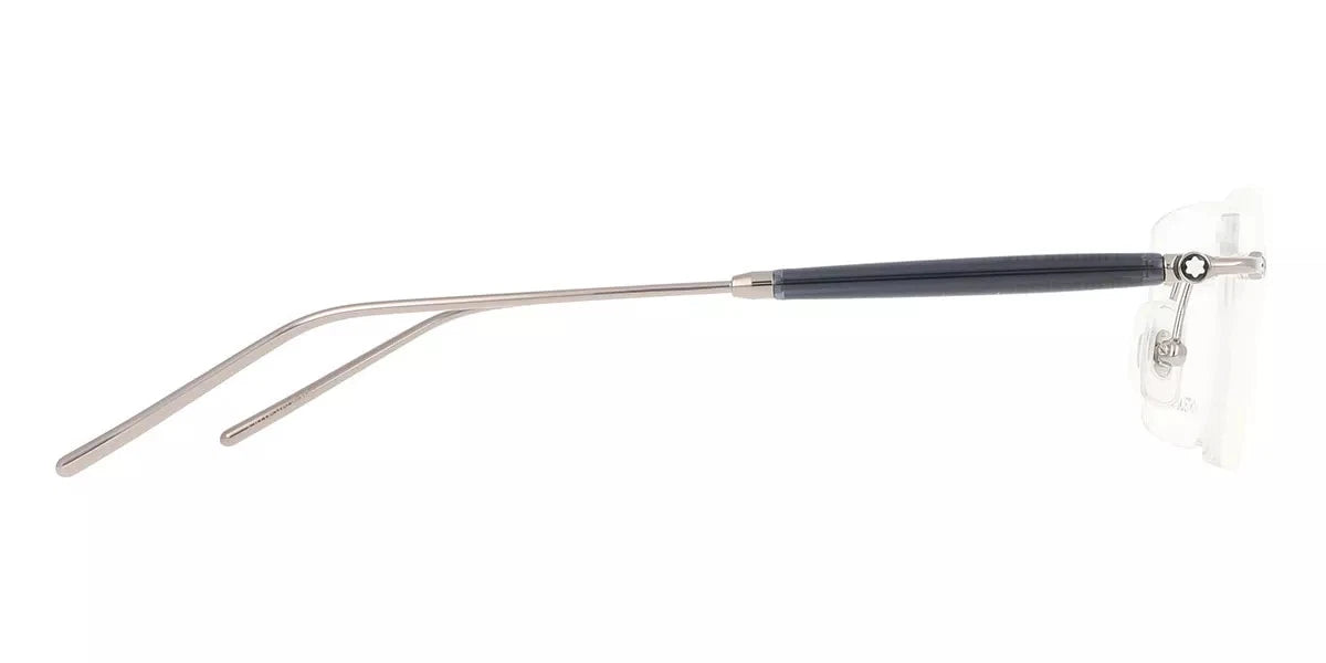 Mont Blanc MB0411o-004 eyeglasses in ruthenium frame with clear lenses