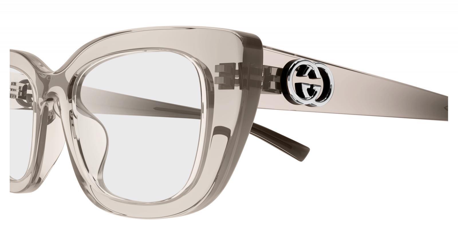 Gucci GG2027o-004 eyeglasses in brown frame with clear lenses
