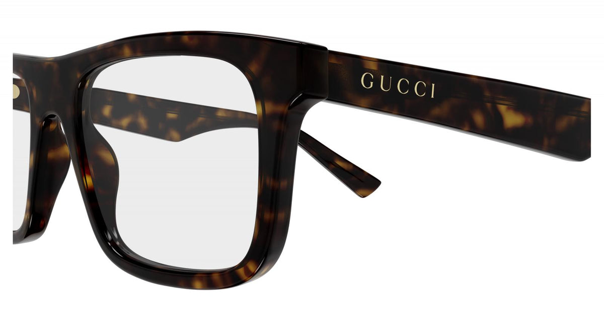 Gucci GG2184o-002 eyeglasses in havana frame with clear lenses