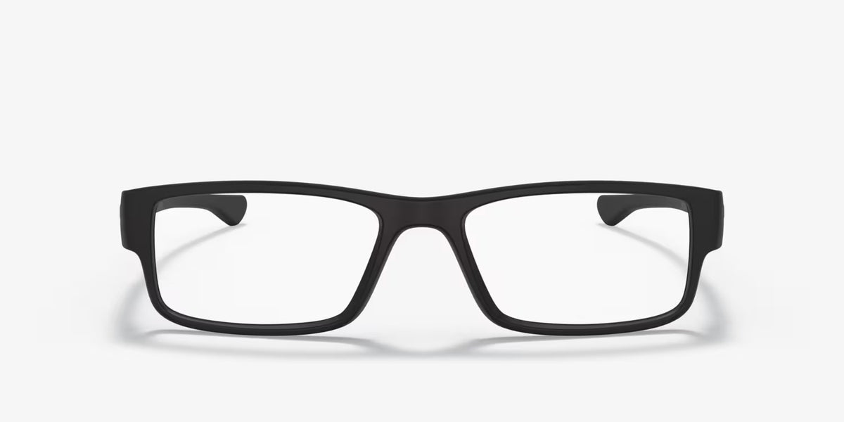Oakley 0OX8046-SATIN BLACK eyeglasses in black frame with clear lenses
