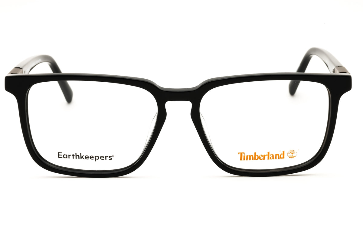 Timberland TB50072-H-001 shiny black Rectangular Eyeglasses 56mm Eyeglasses