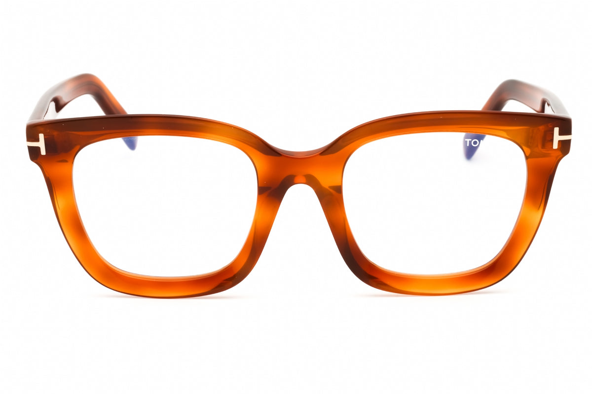 Tom Ford FT5880-B-053 blonde havana Rectangular Eyeglasses 51mm Eyeglasses