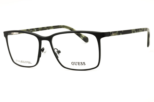 Guess GU50193-002 matte black Rectangular Eyeglasses 56mm Eyeglasses