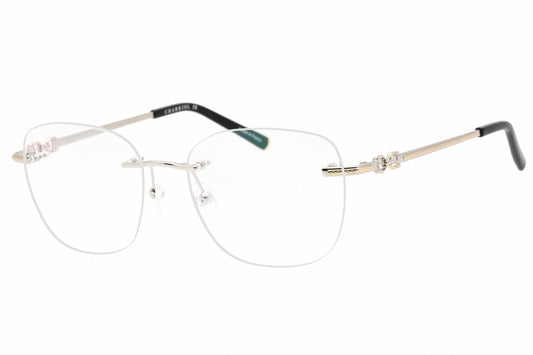 Charriol PC71072-C02 eyeglasses in shiny silver god frame with clear lenses