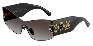 Dolce & Gabbana 0DG4526B-501/8G Black Shield Sunglasses 42mm