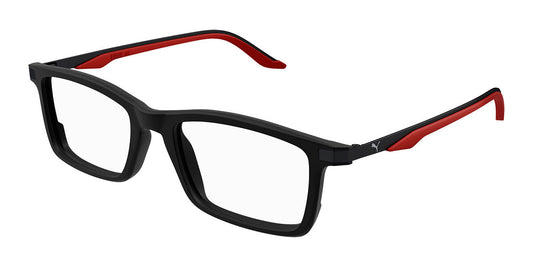 Puma PU0410o-001 Black Rectangle Eyeglasses 54mm