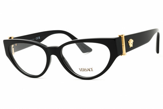 Versace 0VE3366-GB1 eyeglasses in black frame with clear lenses