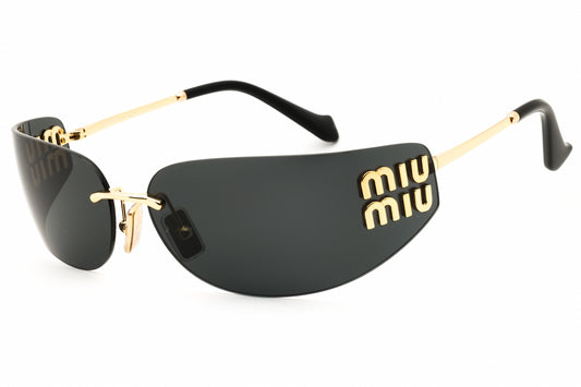 Miu Miu 0MU A51S-5AK5S0 sunglasses in gold frame with dark grey lenses