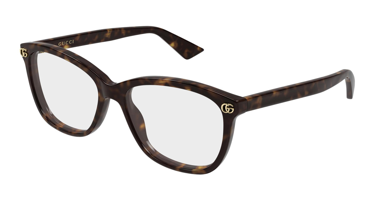 Gucci GG2113o-007 eyeglasses in havana frame with clear lenses