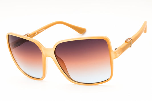 Guess GU7812-57F sunglasses in shiny beige frame with gradient brown lenses