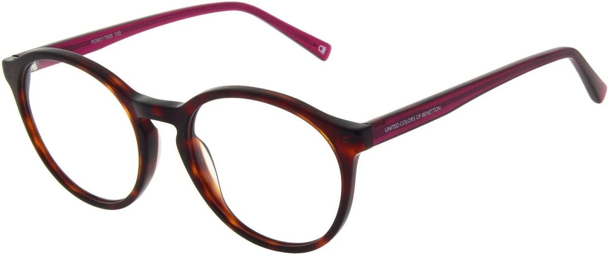 Benetton BEO1069-103 eyeglasses in tortoise frame with clear lenses