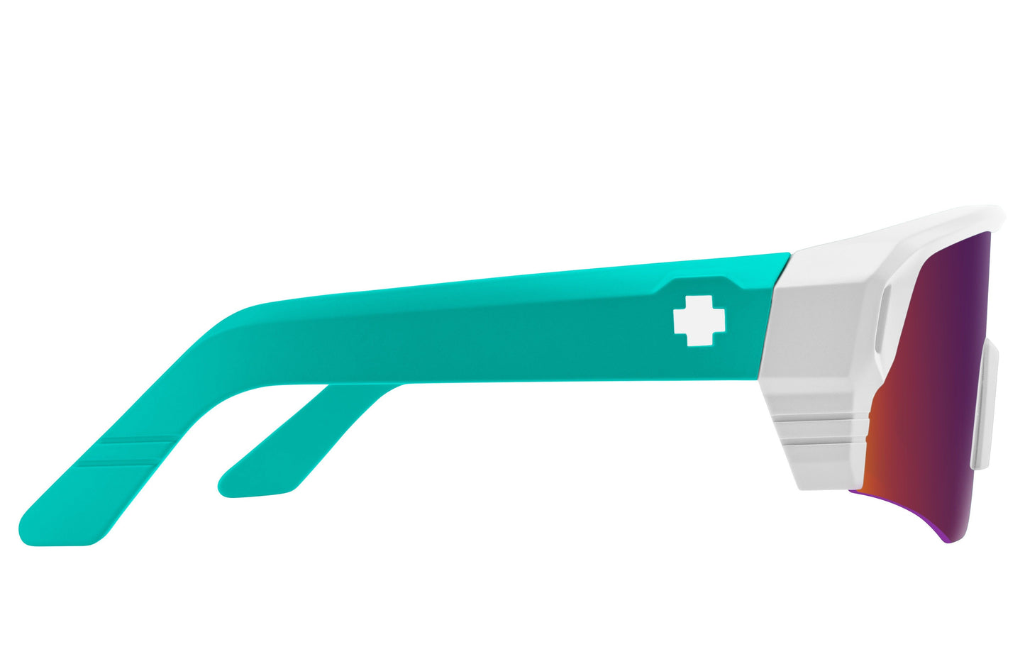 Spy MONOLITH-Matte White Teal/Happy Gray Green Dark Purple 142mm New Sunglasses