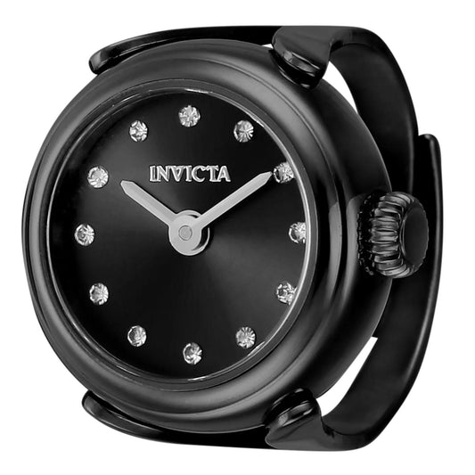 Invicta 44484 watch with black dial and stainless steel band