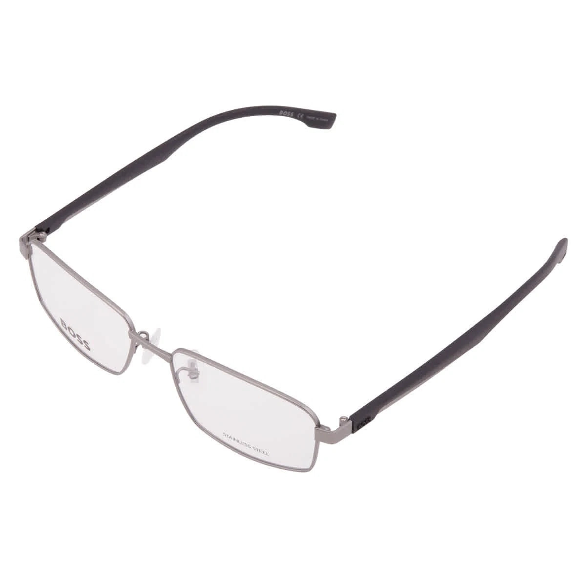 Hugo Boss BOSS1470/F-R81-57 Matte Ruthenium Rectangular Eyeglasses 57mm Eyeglasses