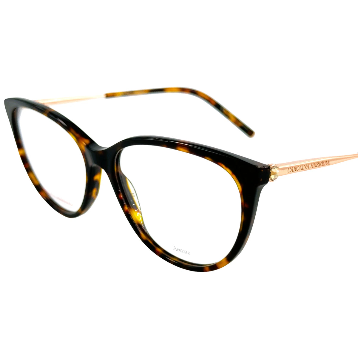 Carolina Herrera HER-0196 2IK Gold Rectangle Eyeglasses 55mm Eyeglasses
