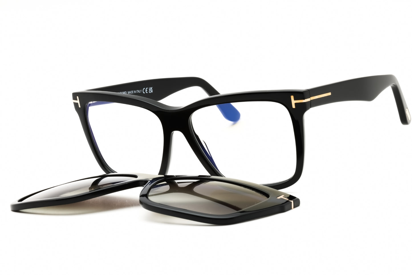 Tom Ford FT6069-B-001 eyeglasses in black frame with clear lenses
