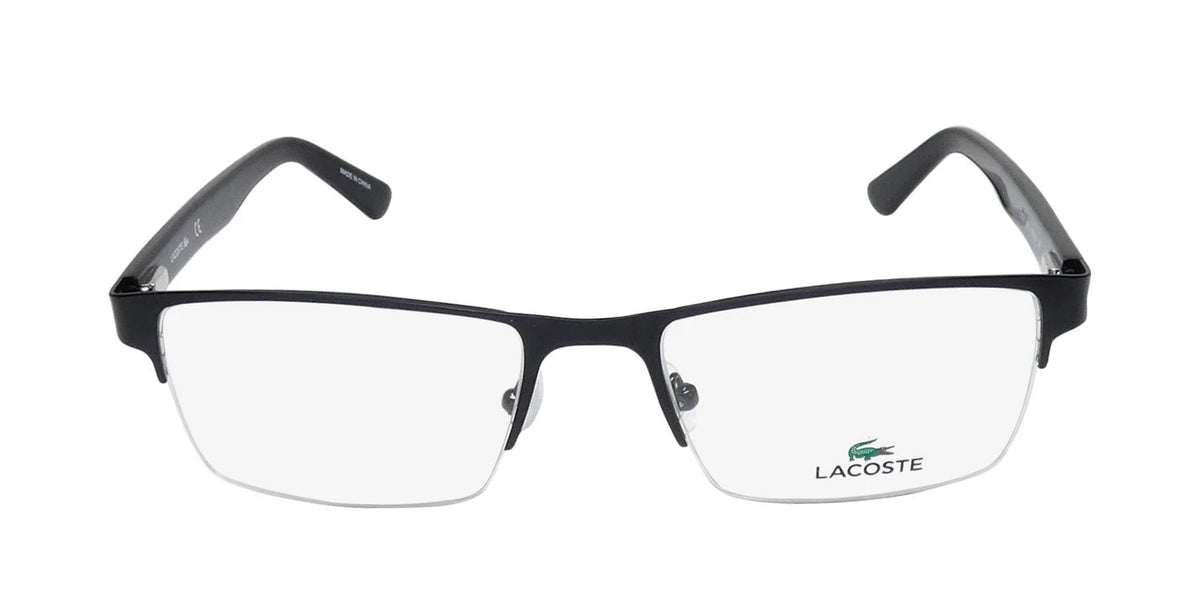 Lacoste L2237G 002 Black Rectangle Eyeglasses 55mm Eyeglasses