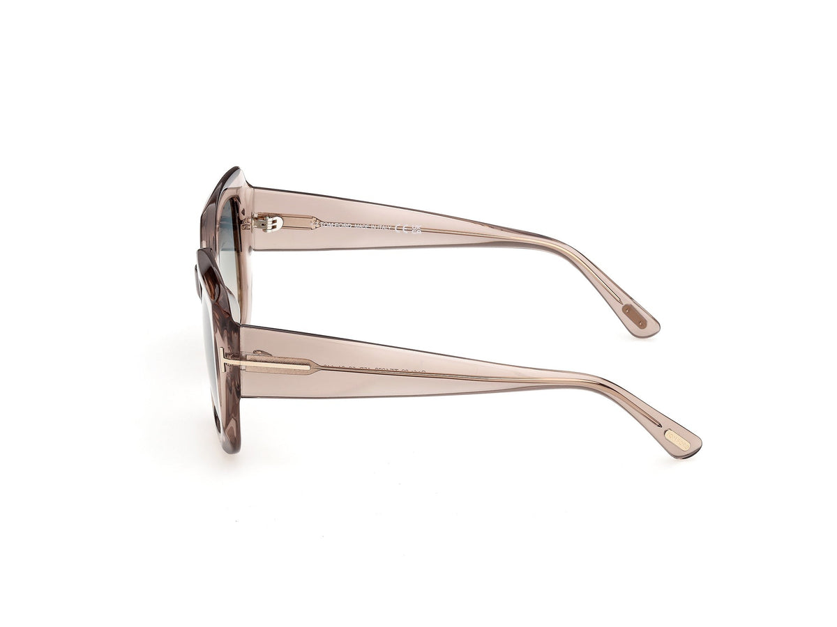 Tom Ford FT1220-5245P-52 Shiny Light Brown Square  52mm Sunglasses