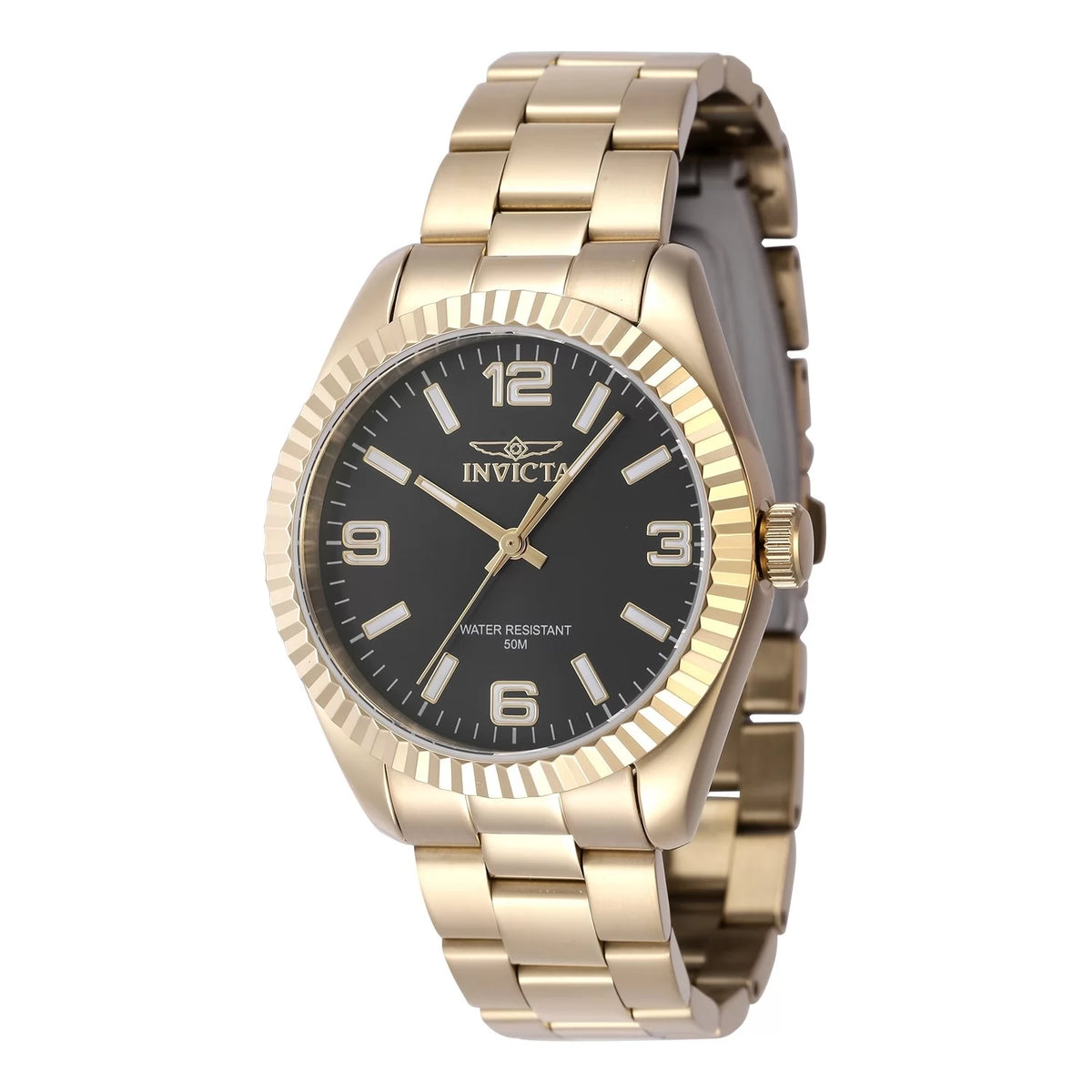 Invicta 47473 Quartz Watch Black Dial Stainless Steel 36mm Lady