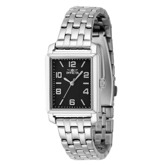 Invicta 46663 watch with black dial and stainless steel band