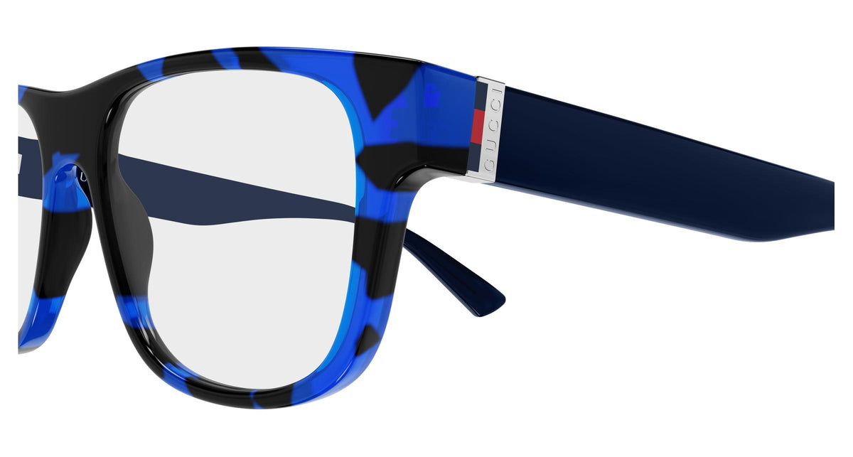 Gucci GG2086o-008 eyeglasses in blue frame with clear lenses