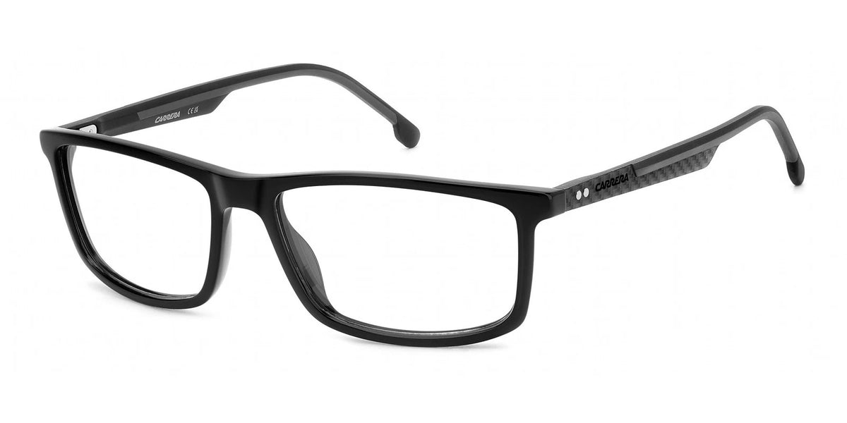 Carrera CARRERA8912-08A-56 Black Grey Rectangle Eyeglasses 56mm Eyeglasses